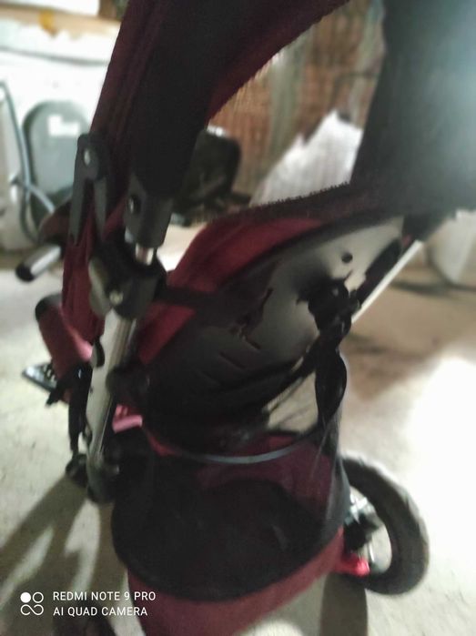 Дитячий триколісний велосипед коляска CROSSER T-350 ECO Бордовий