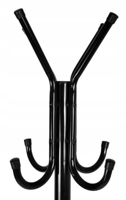 Wieszak Stojak Podłogowy na Odzież Ubrania Stojący Loft Czarny 173cm