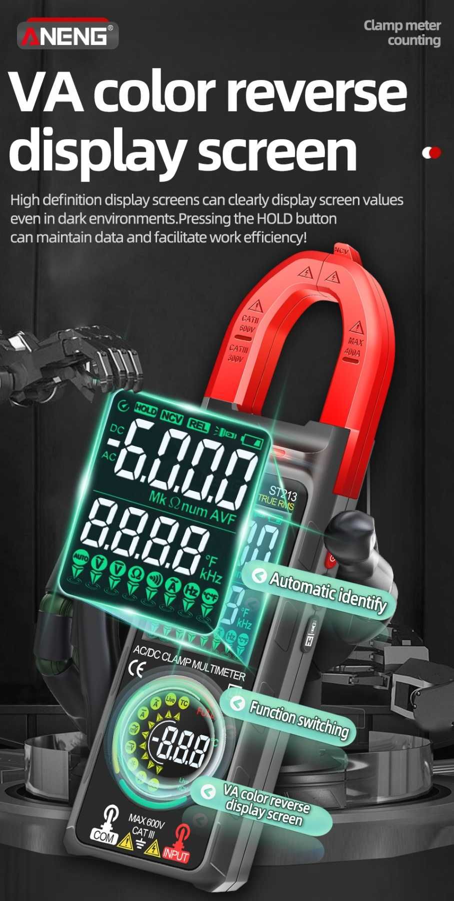 Мультиметр-кліщі Aneng ST-212, ST-213, ToolTop X6 ac/DC Amper