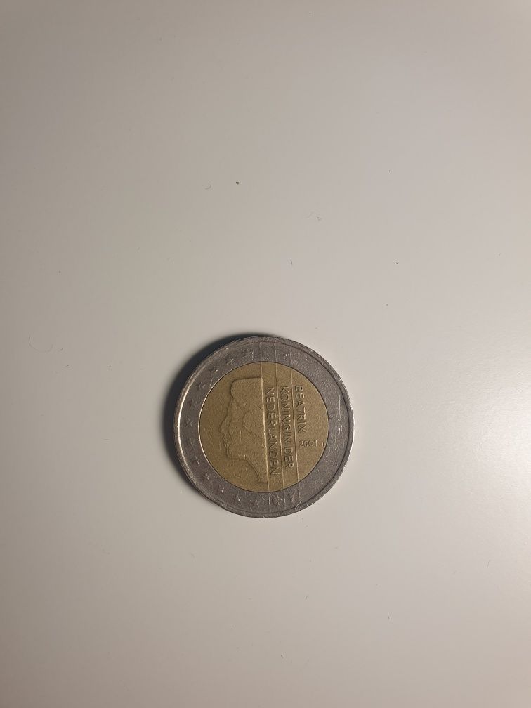 Moeda de 2 euro beatrix 2001 (rara)