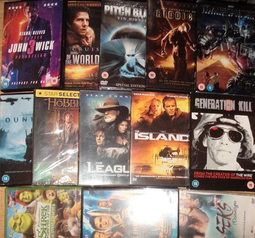 12x Filmy DVD po ang Vin Diesel Tom Cruise Keanu Reeves SF