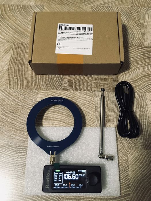 Радіоприймач Всехвильовий ATS mini V3 (SI4732) 0,5-108 Мгц Am/Fm/Ssb