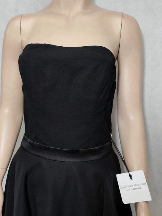 Sukienka gorsetowa czarna na wesele DELPHINEMANIVET L SU0160B