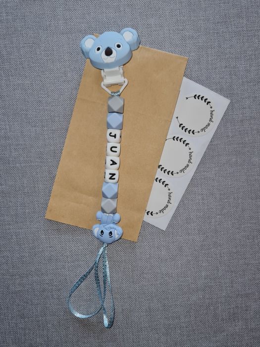 Prende chupetas em silicone