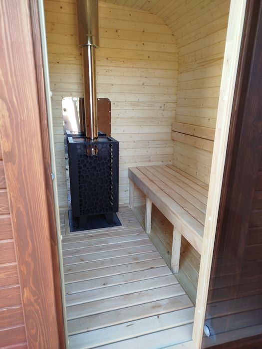 Sauna ogrodowa piec na drewno od ręki