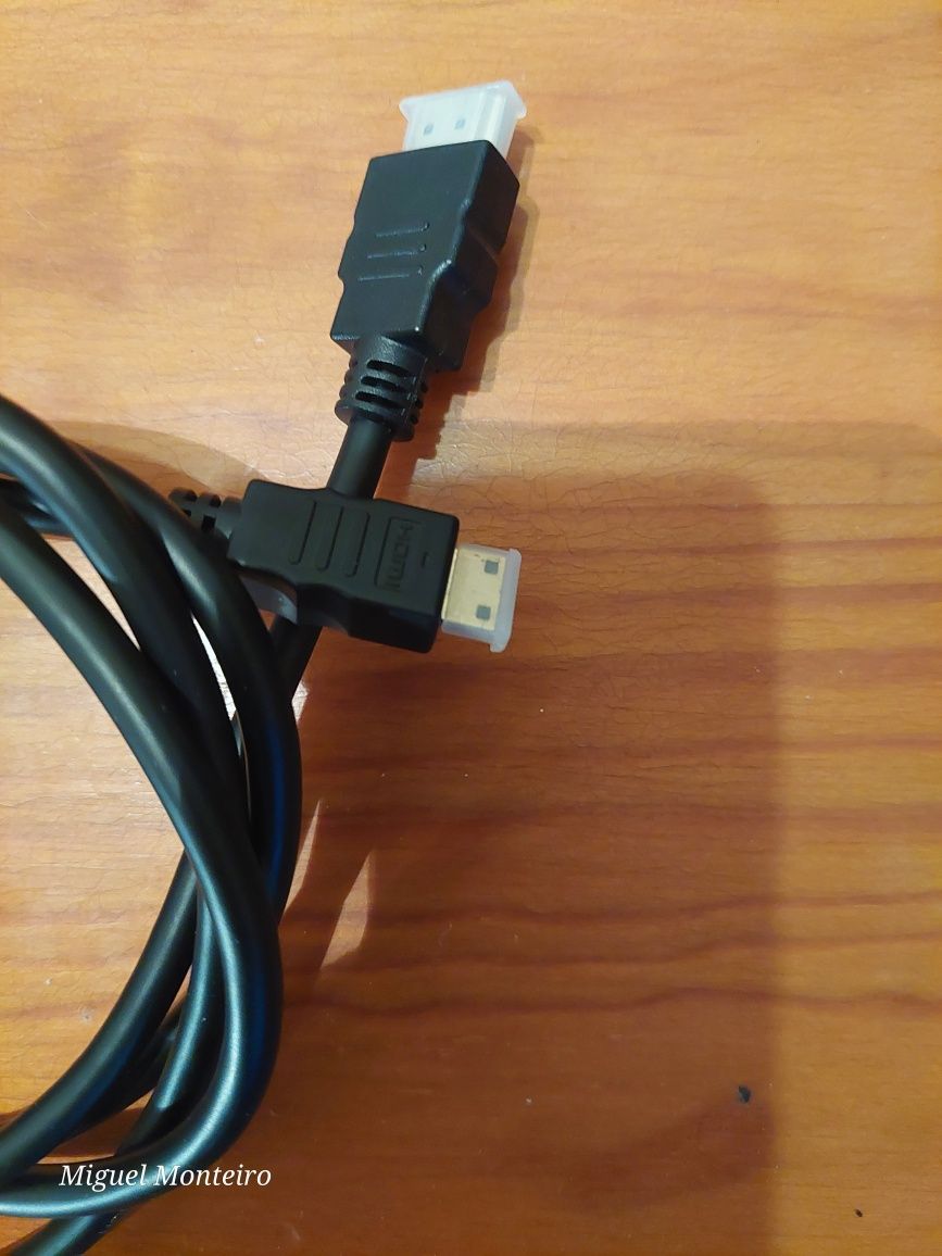 Cabo HDMI para Mini  HDMI com ethernet higt speed   Novo Nunca Usado