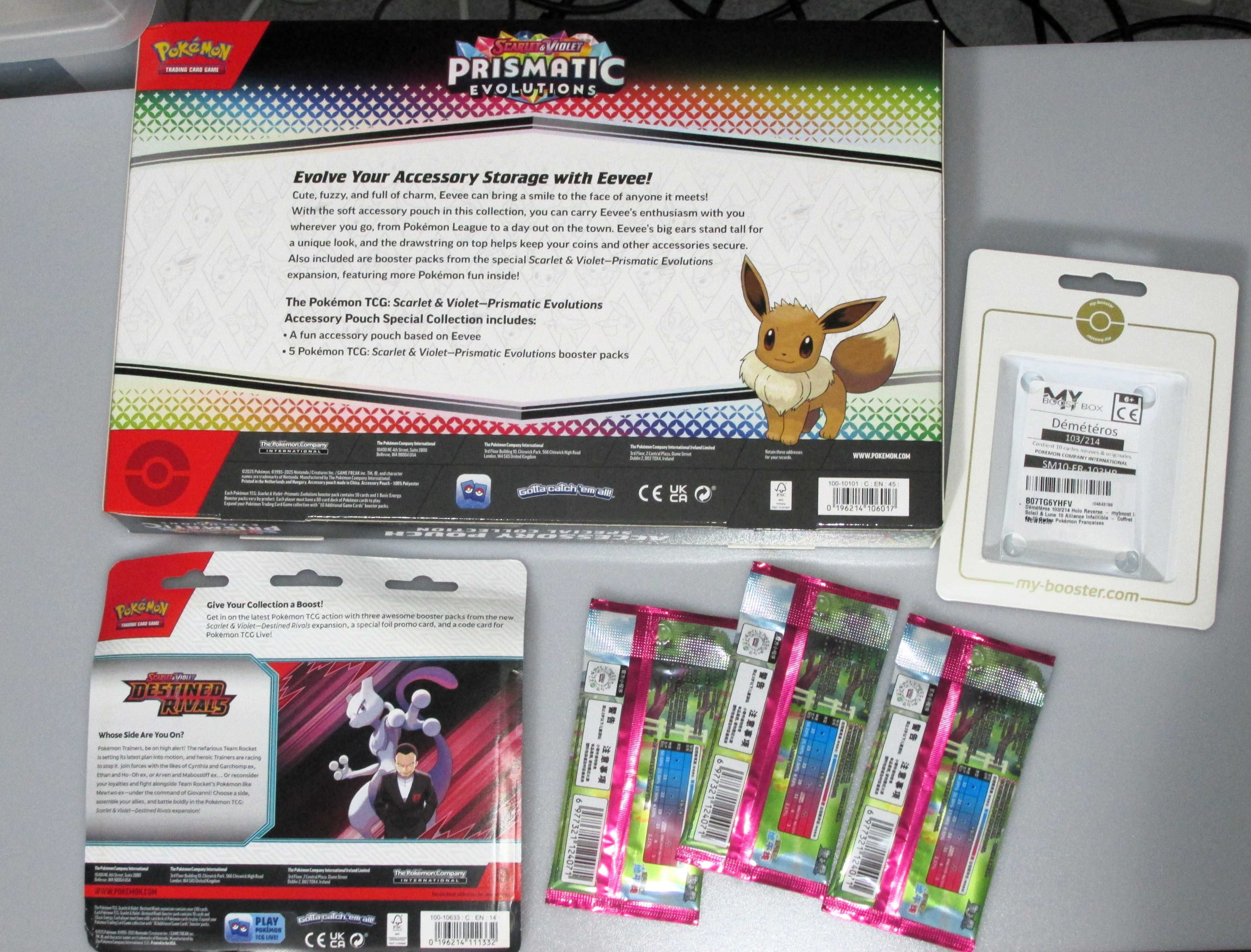 Destined Rivals + Prismatic Pokémon Combo booster Pack Novo e Selado