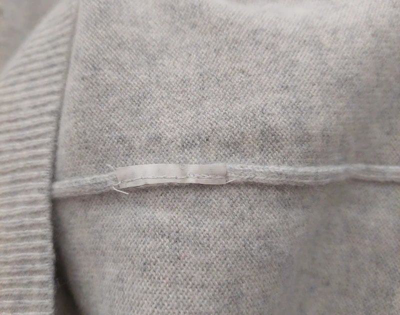 Sweter golf 100% kaszmir szary vintage