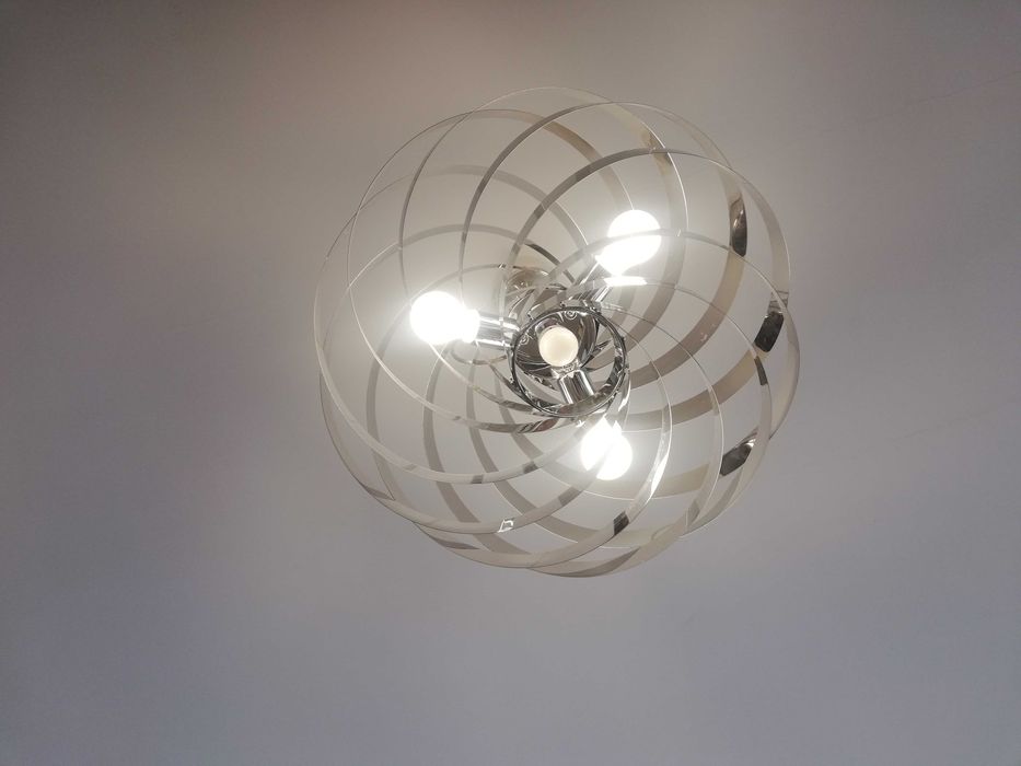 Lampa wisząca srebna