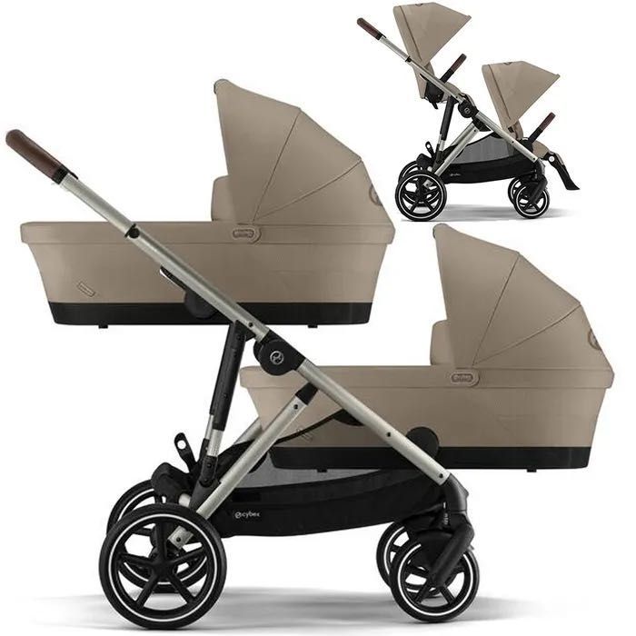 CYBEX GAZELLE S wózek bliźniaczy 2w1 Jak nowy Duży Zestaw Promocja