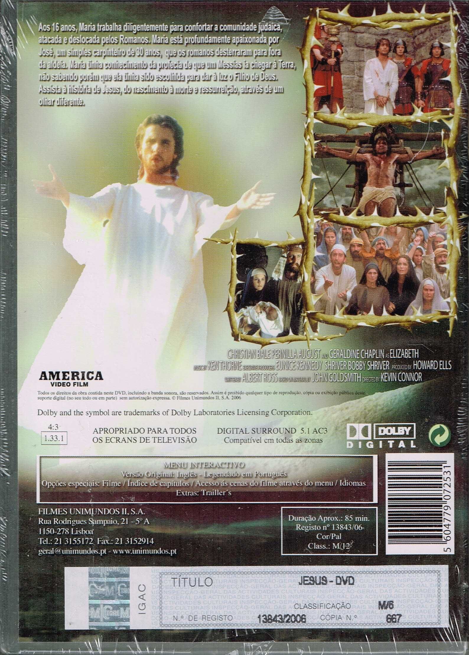 Filme em DVD: Jesus (com Christian Bale) - NOVO! SELADO!