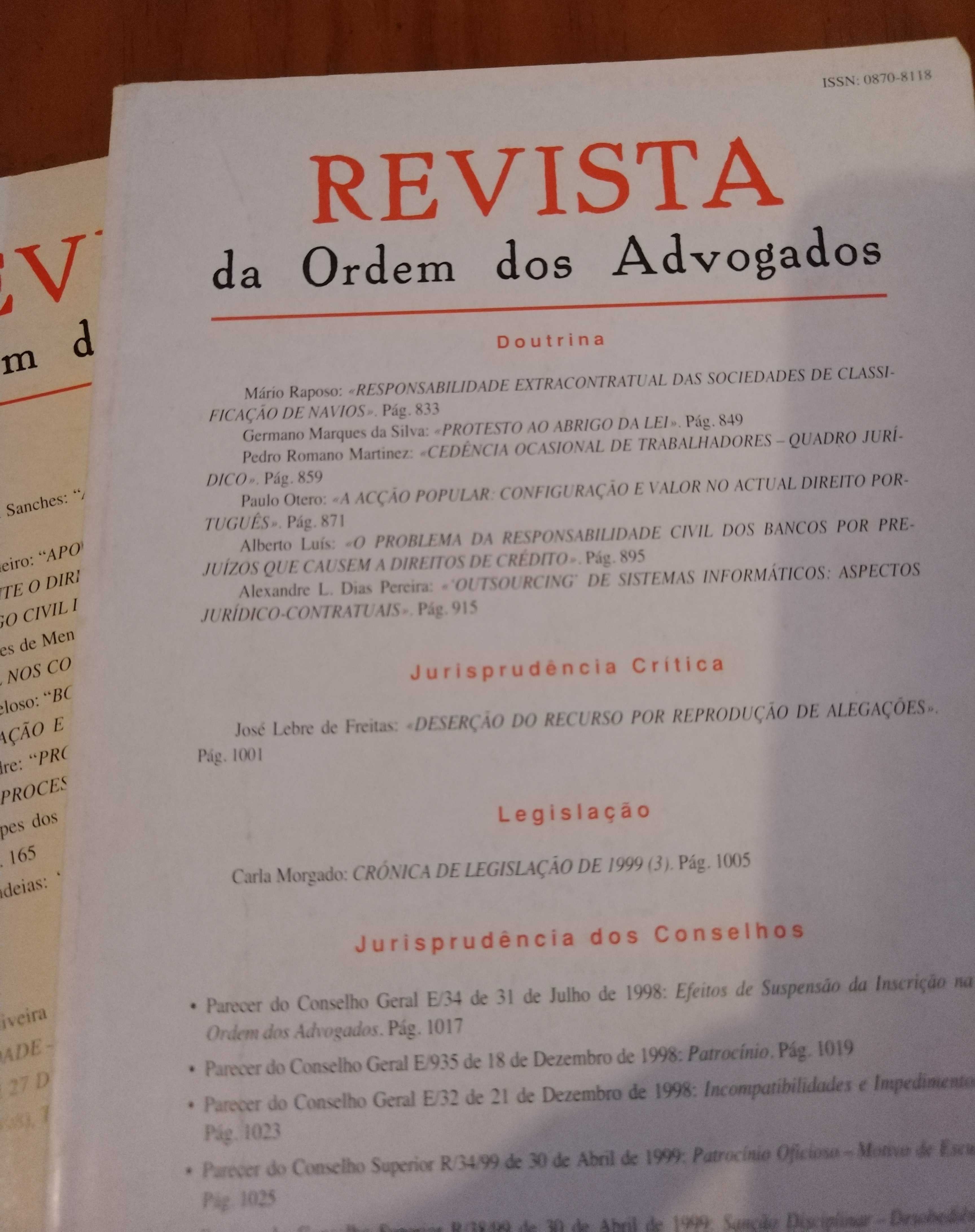 52 Revistas da Ordem dos Advogados