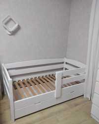 Ліжко дитяче підліткове дерев'яне Альфа плюс/кровать детская