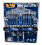 Zestaw śrubokrętów Niteo Tools 37 sztuk komplet do zawieszenia CrV