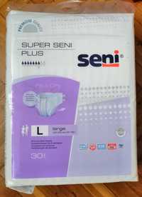 Super Seni Plus, pieluchomajtki, rozmiar L - nieużywane