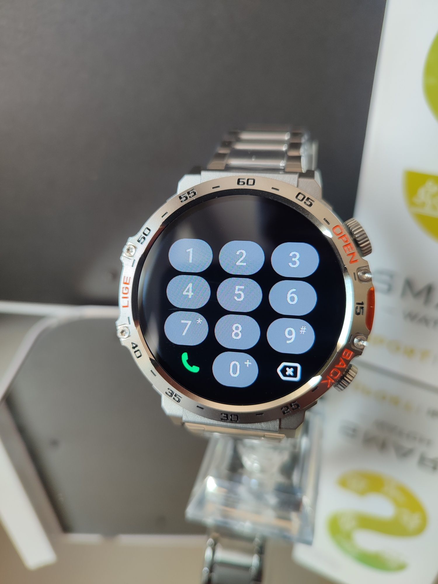 Nowy męski Smartwatch zegarek bluetooth branzoletka srebrny