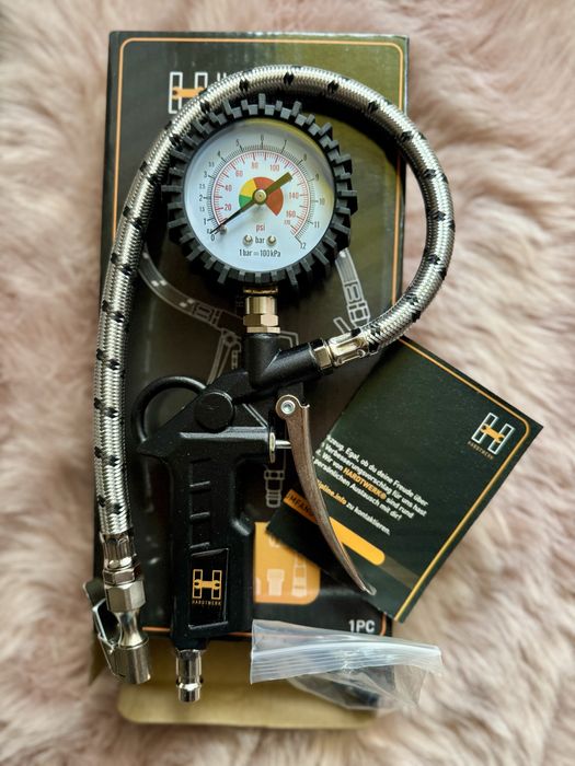 Pistolet do pompowania opon z manometrem
