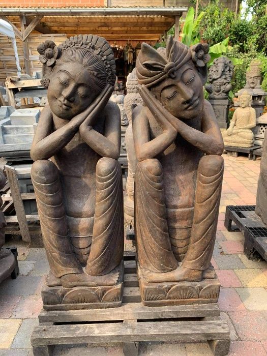 Shiva do ogrodu orientalnego H150cm z kamienia lawy