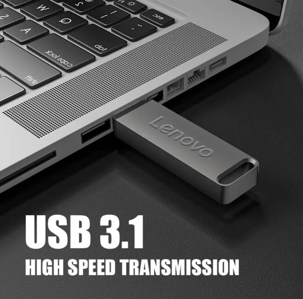 Флеш накопичувач флешка Lenovo 2TB 16TB USB 3.1 + 2 перехідника