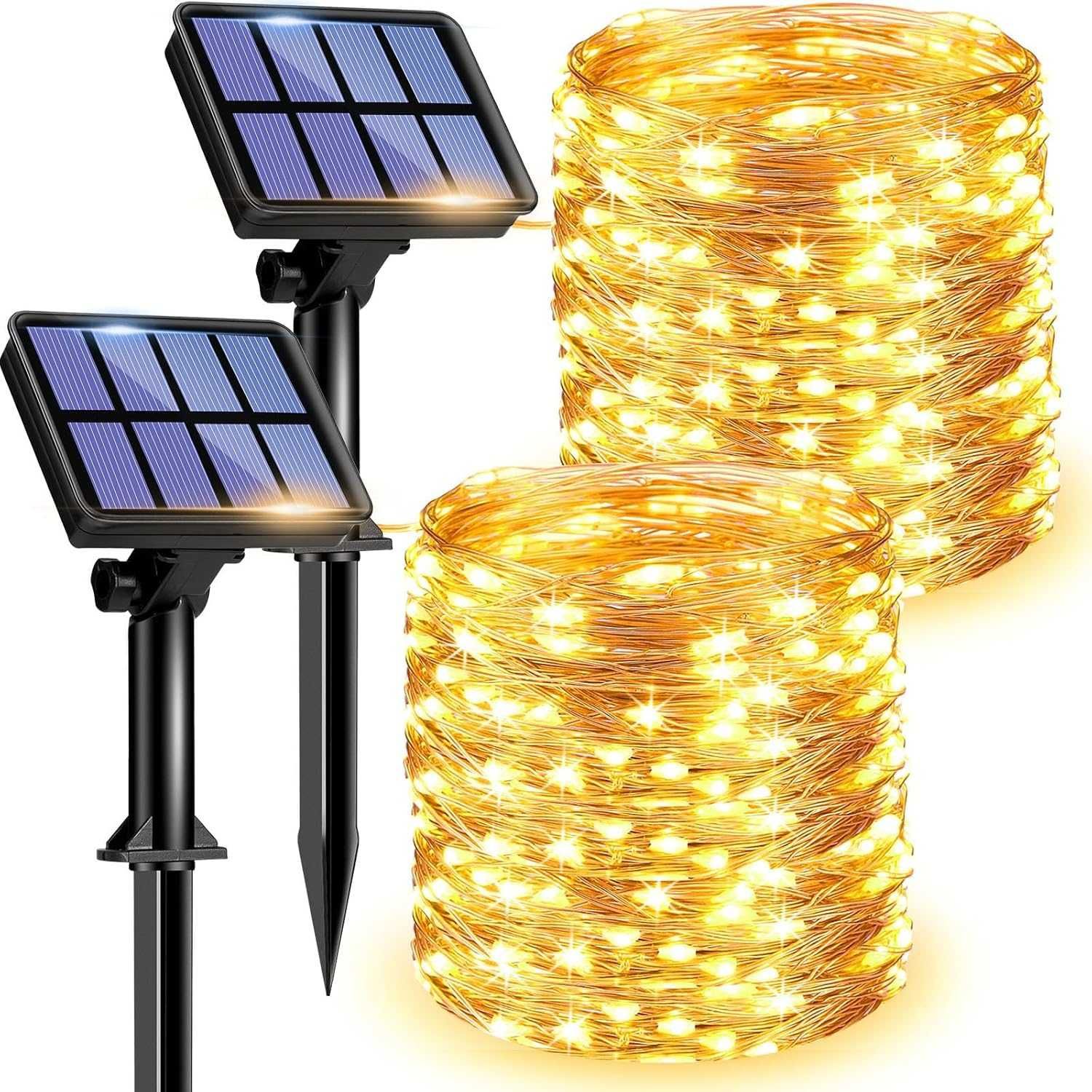 Litogo Solarny Łańcuch Świetlny 120Led Wodoodporne 2szt