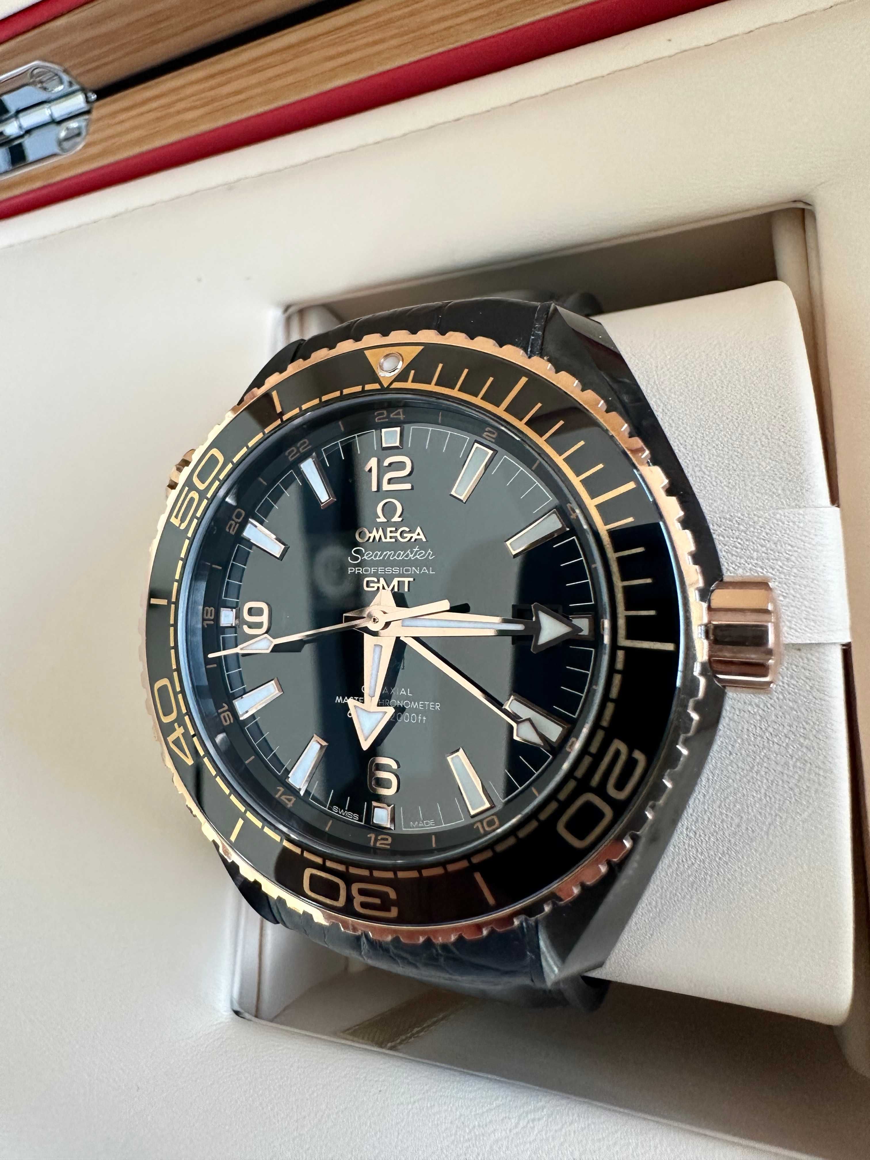 Omega Seamaster Planet Ocean Deep Black Złoto 18K