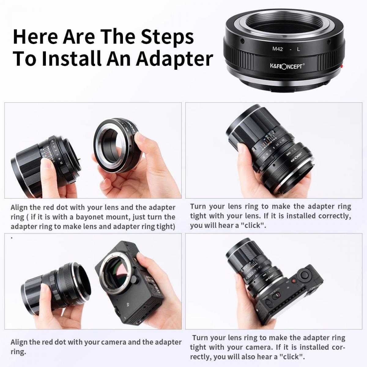 Adapter M42 na L-MOUNT LEICA K&F Concept jakość ma znaczenie!