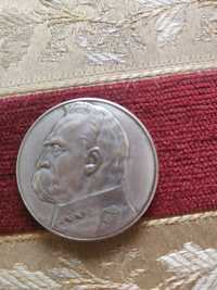 Moneta srebrna 10 zł juzef pilsudski rok 1935