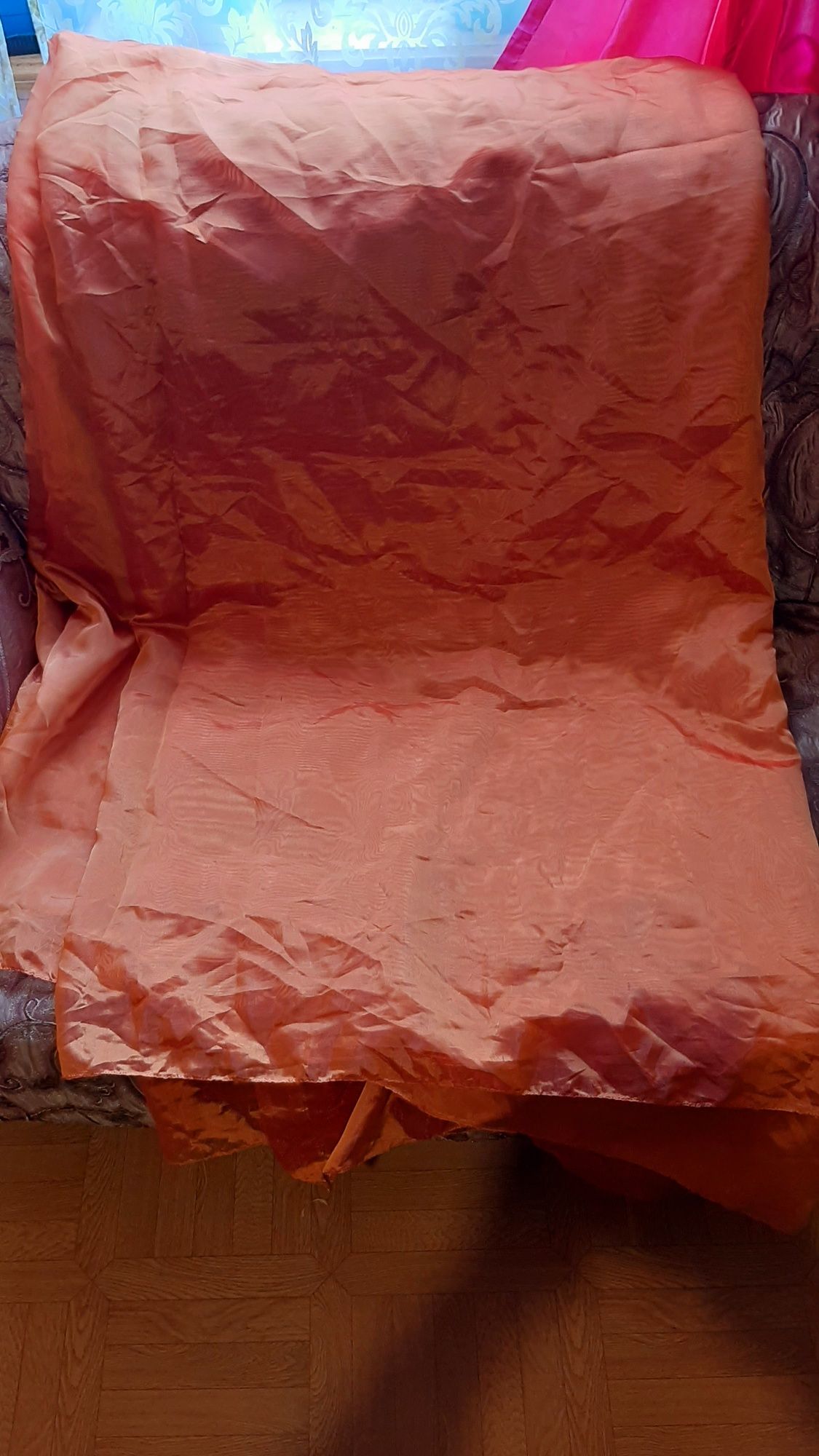 Тюль   кирпично-оранжевая 288Х243 см