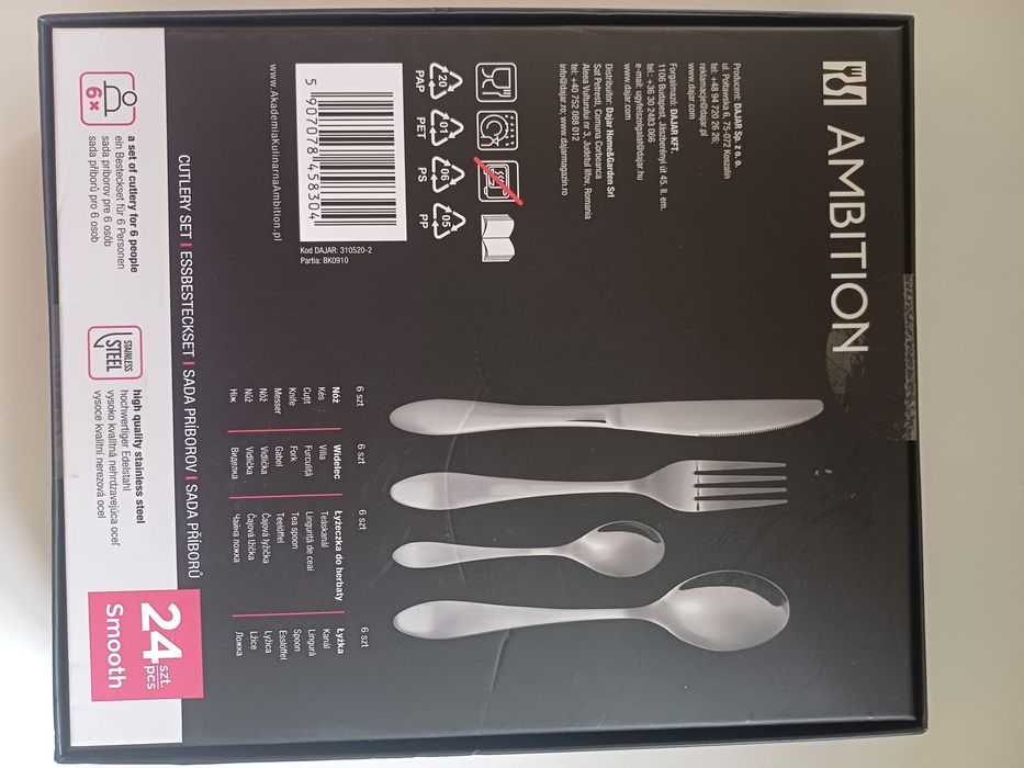 Sztućce Ambition 2 komplety model Dark lub Alex