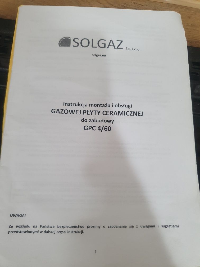 Gazowa płyta ceramiczna SOLGAZ