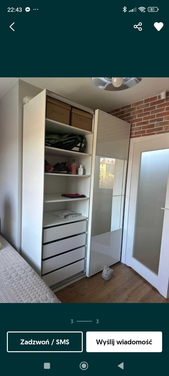 Drzwi przesuwne IKEA PAX AULI 150/236 transport