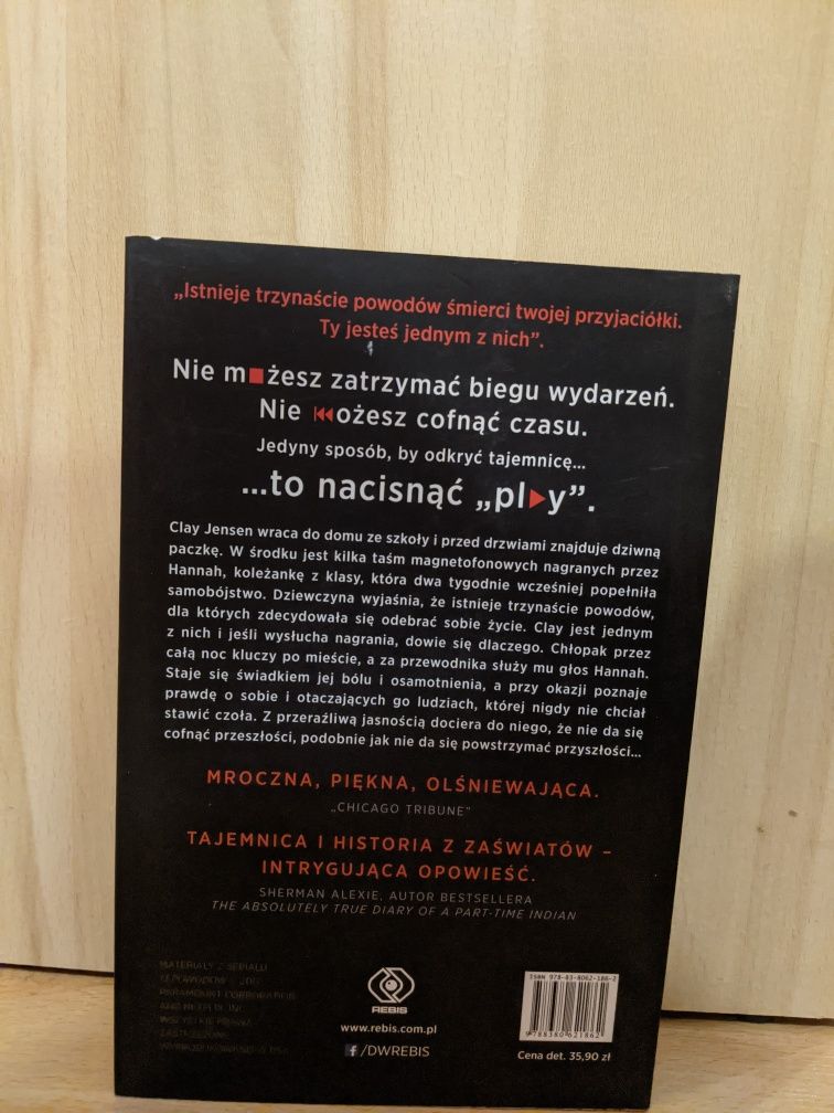 Książka ,,13 powodów" Jay Asher