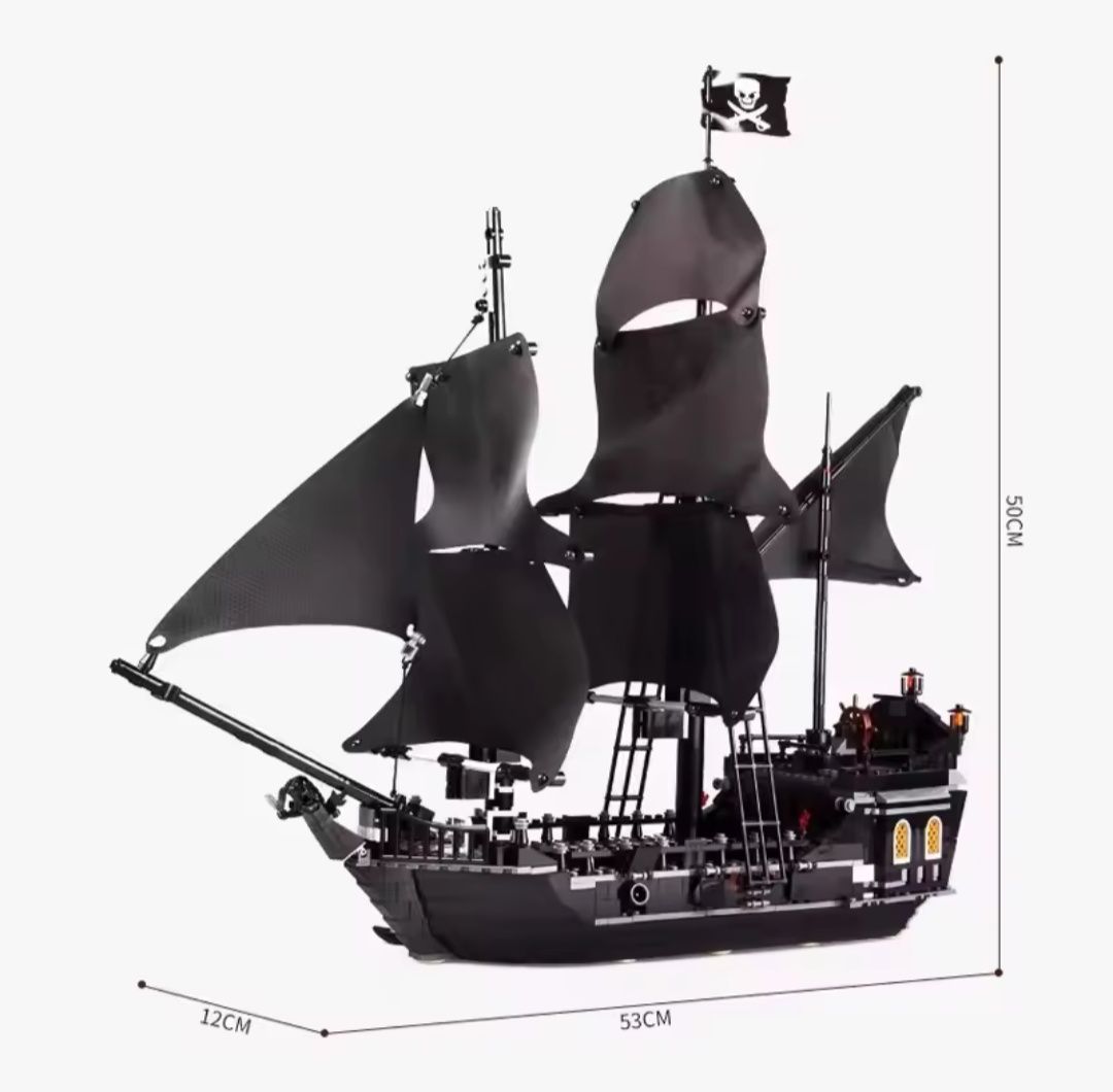 Czarna perła statek. Klocki kompatybilne z lego. 4184