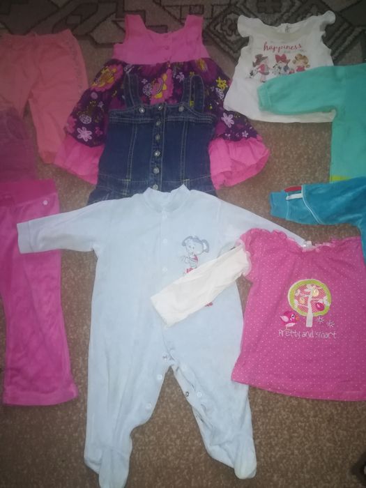 Zestaw ubrań ubranek dla dziewczynki rozm. 80-86, 1 - 1,5 roku