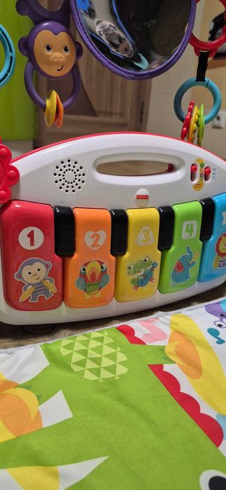 Розвиваючий музичний коврик Fisher-Price,килимок з піаніно Фішер Прайс