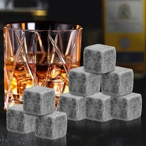 Камни для охлаждения виски Whiskey Stones 9 шт, натуральные 5512