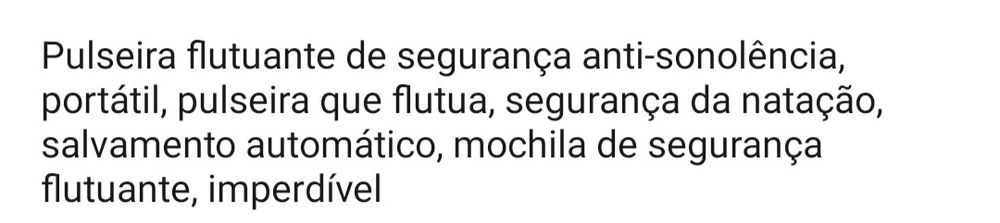 Pulseira de segurança