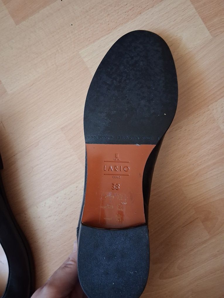 Nowe skórzane, wloskie baleriny 38