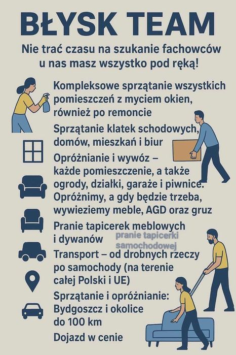 Pranie tapicerki meblowej i samochodowej