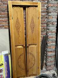 Drzwi dwuskrzydłowe lite drewno