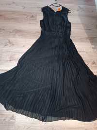 Sukienka plisowana czarna Maxi