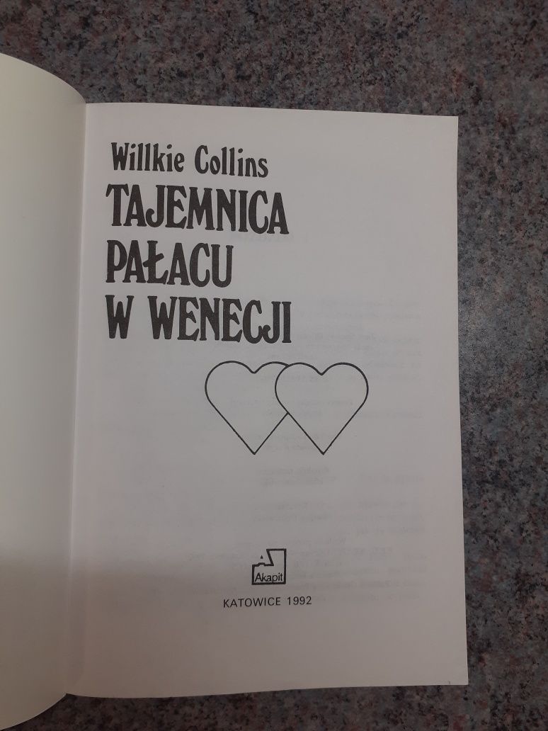 Wilkie Collins - Tajemnica pałacu w Wenecji [wyd.I powoj.1992]JAK NOWA