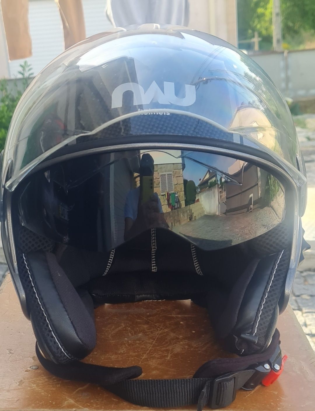 Capacete aberto NAU com viseira dupla