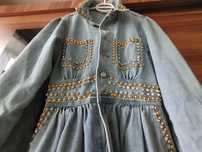 Maxi jeansowa sukienka L