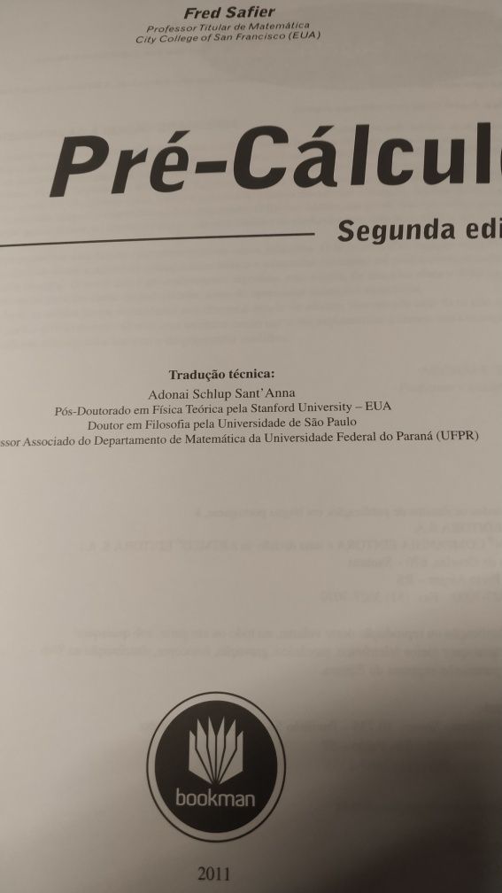 Livro Pré-Cálculo Coleção Schaum