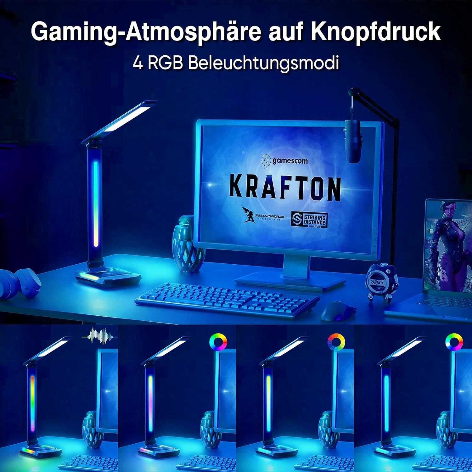Nowa lampa stołowa /gamingowa /oświetlenie RGB /lampka biurkowa !3095!