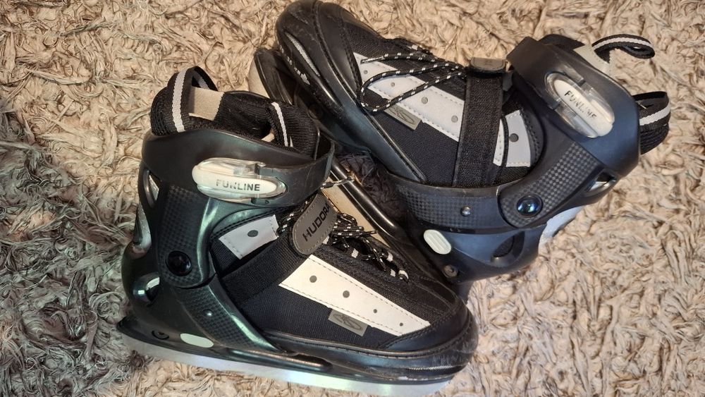 Łyżwy czarne Hudora