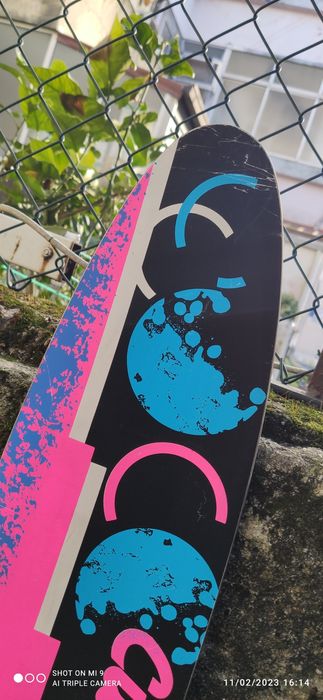 Skis com colete em bom estado