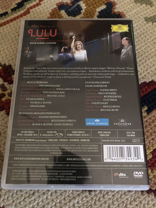 Alban berg lulu dvd opera