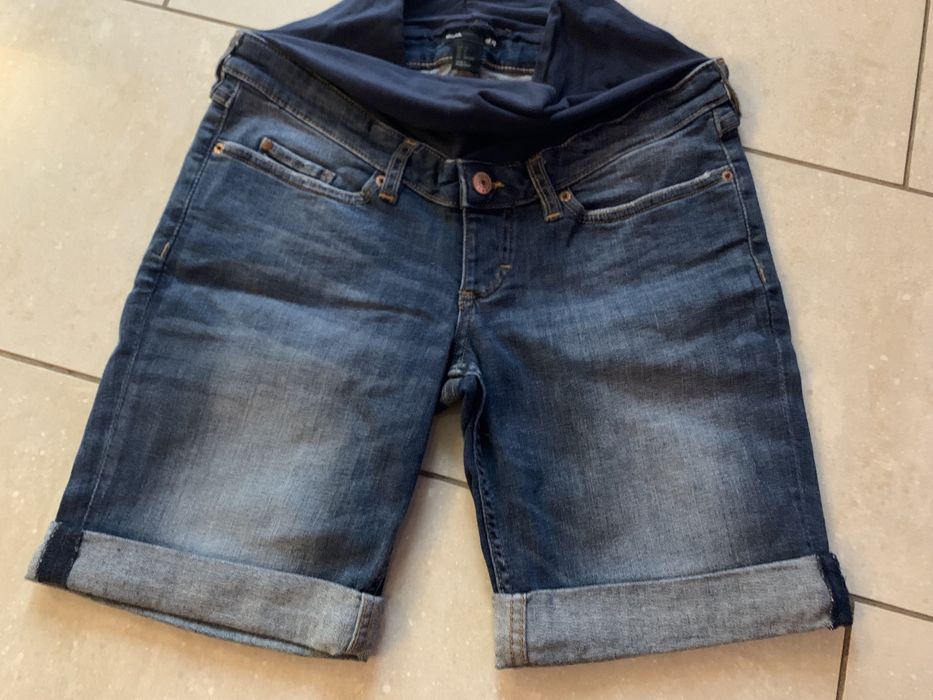 H&M mama krótkie spodenki jeans ciążowe r. 34/36 szorty,extra stan